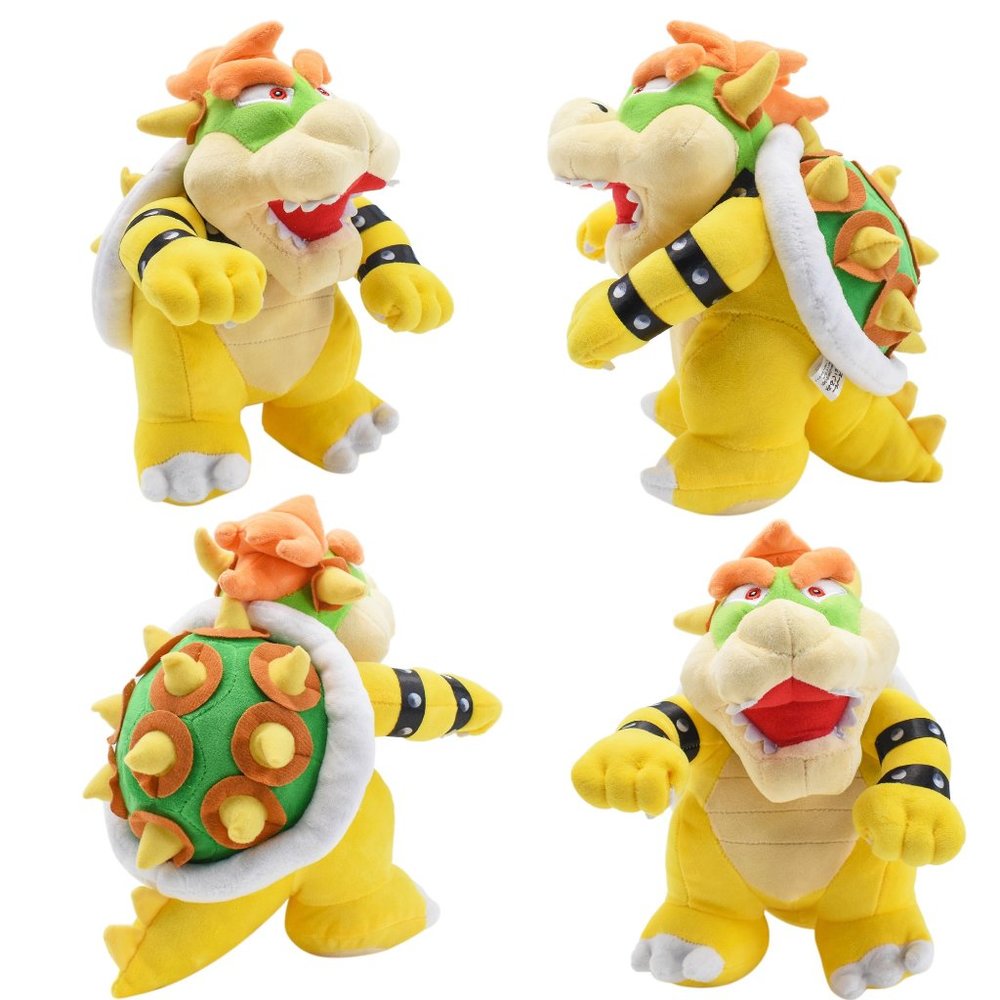 Bowser King Koopa Plush Yellow Stuffed Animal 10"